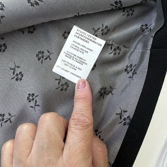 Tristan Cropped Black Blazer Short Sleeves Dark Academia Sz 14 Vintage - Picture 13 of 13